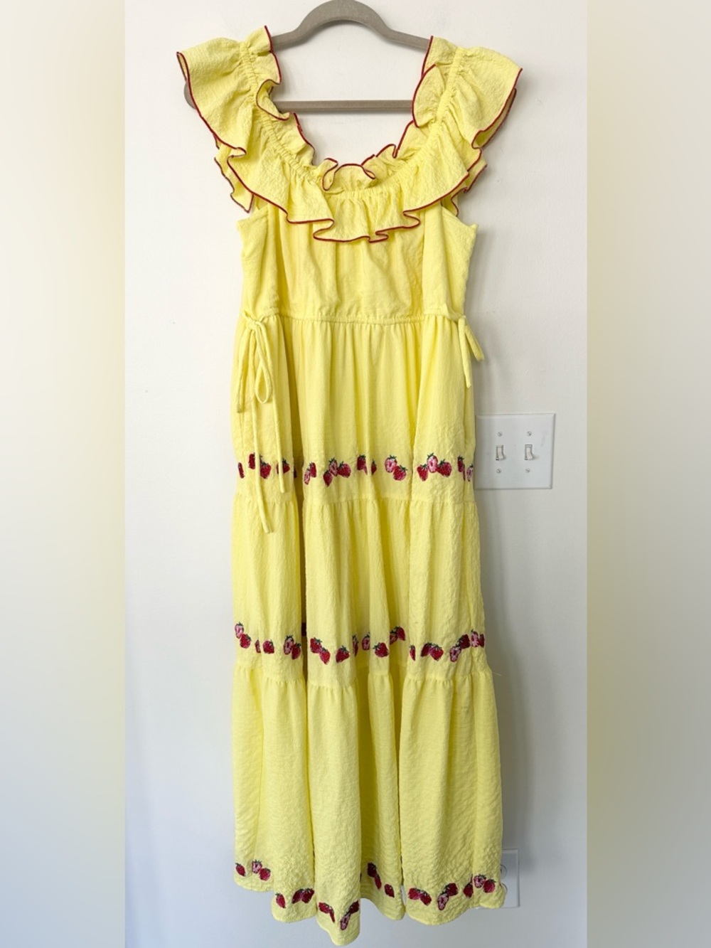 Crosby by Mollie Burch Yellow Tiered Margot Maxidress
M